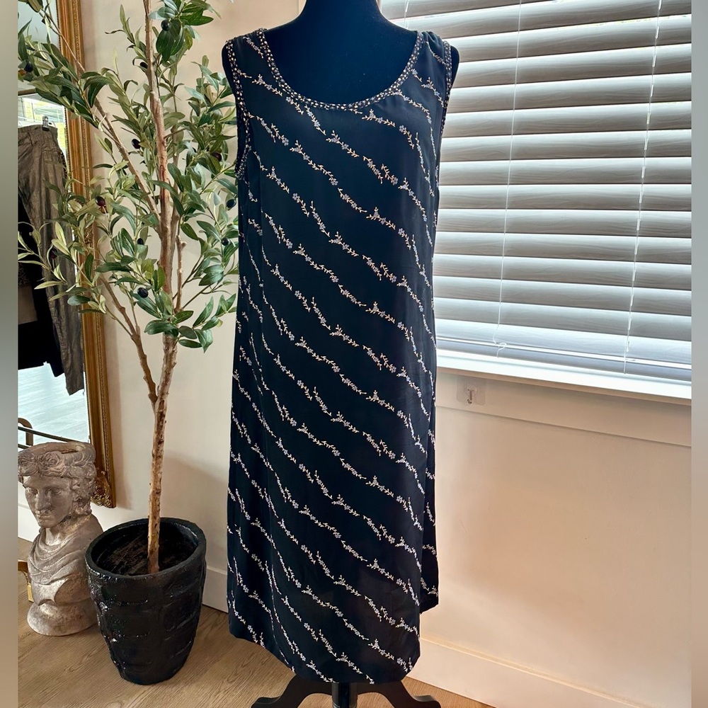 Vintage 90s ditsy floral print midi slip dress